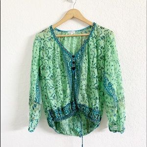 POUPETTE ST BARTH Floral BIBI Peasant BLOUSE S